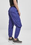 Urban Classics Ladies High Waist Crinkle Nylon Cargo Pants bluepurple