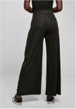 Urban Classics Ladies Rib Jersey Wide Leg Pants black