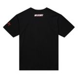 Mitchell &amp; Ness T-shirt Heavyweight Premium Player Tee Vintage Logo Miami Heat black