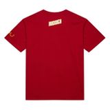 Mitchell &amp; Ness T-shirt Heavyweight Premium Player Tee Vintage Logo Houston Rockets red