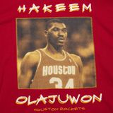 Mitchell &amp; Ness T-shirt Heavyweight Premium Player Tee Vintage Logo Houston Rockets red