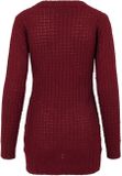 Urban Classics Ladies Long Wideneck Sweater burgundy