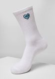 Mr. Tee Heart Embroidery Socks 3-Pack white