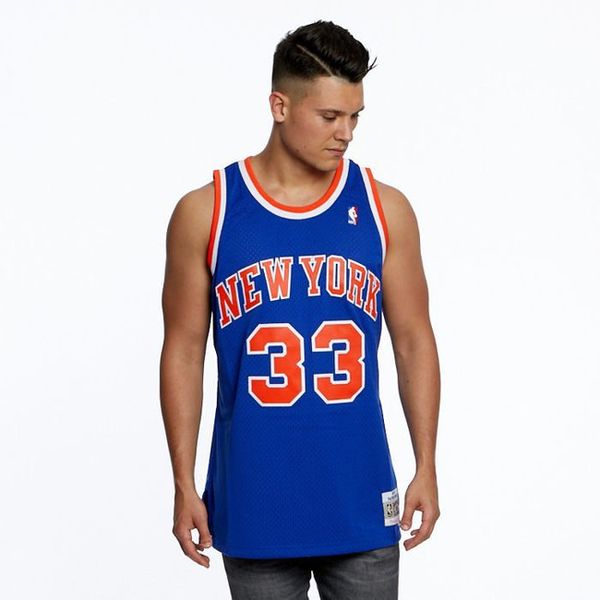 Mitchell & Ness New York Knicks #33 Patrick Ewing royal Swingman Jersey 