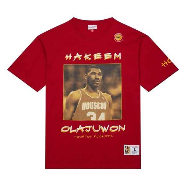 Mitchell & Ness T-shirt Heavyweight Premium Player Tee Vintage Logo Houston Rockets red