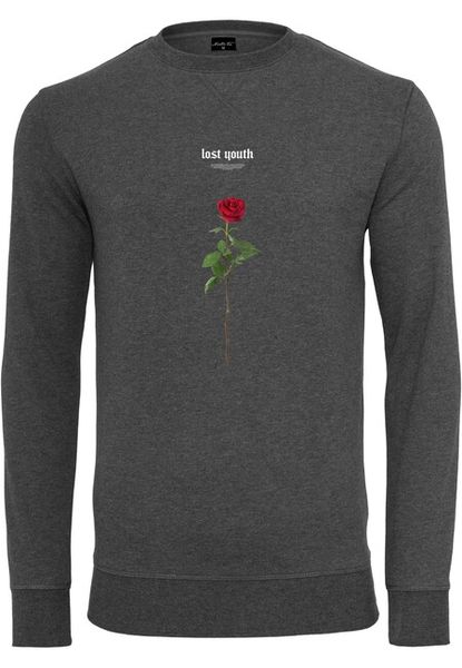 Mr. Tee Lost Youth Rose Crewneck charcoal