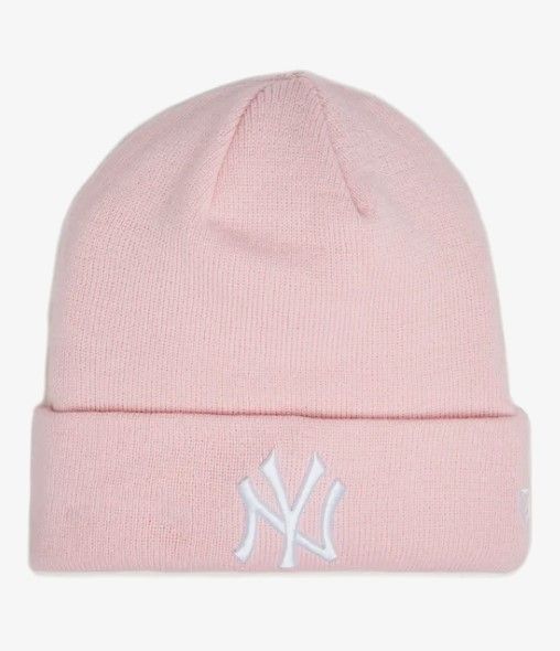 New Era Essential Knit Cuff Beanie NY Yankees Pink
