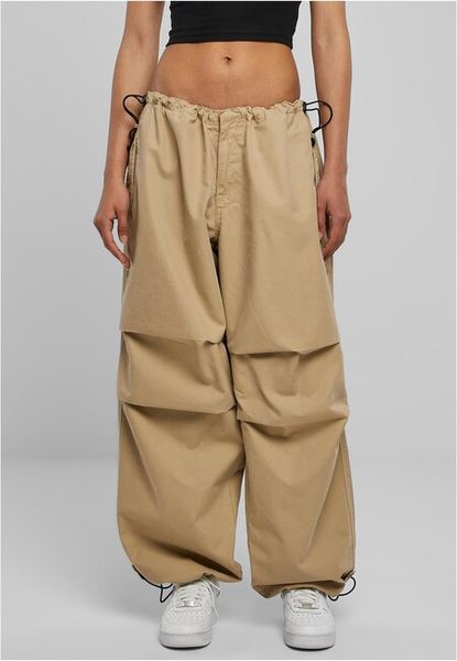 Urban Classics Ladies Cotton Parachute Pants wetsand
